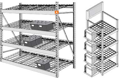 Automotive Battery Storage Rack